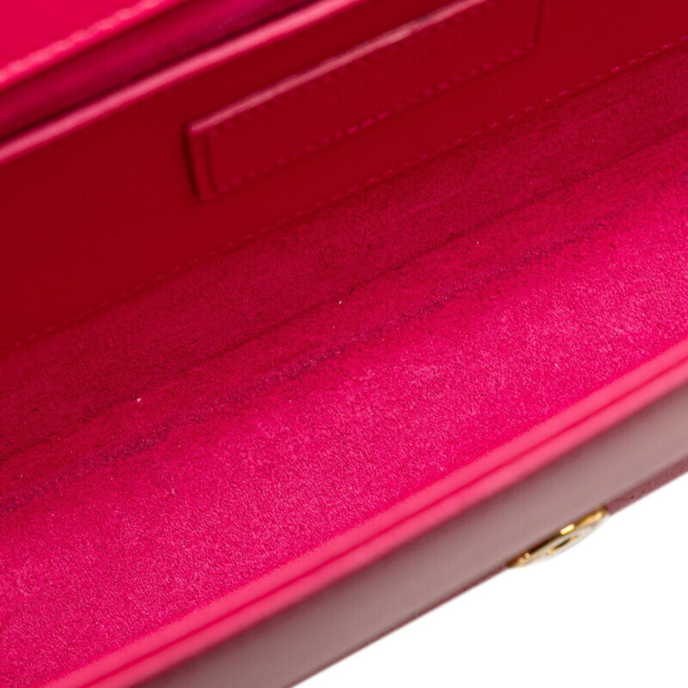 Saint Laurent logo tassel chain shoulder bag pink leather - Picture 6 of 9